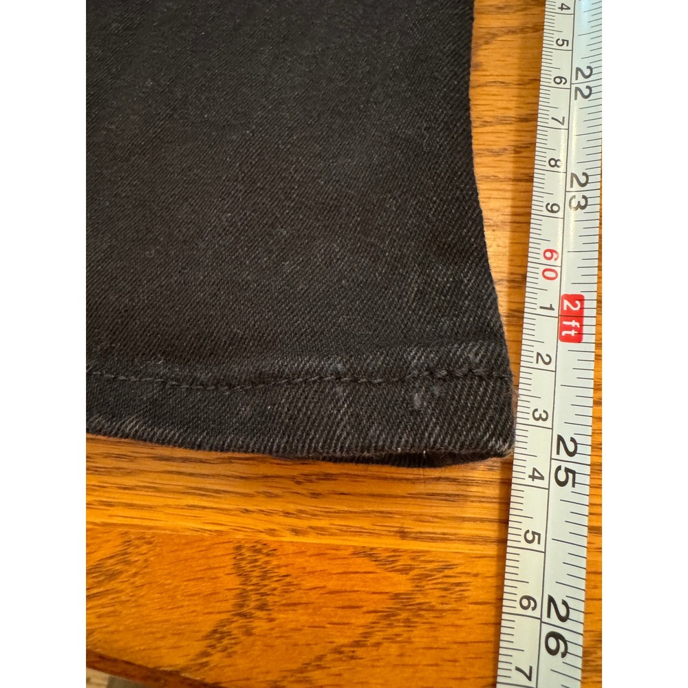 UNIF Flare Jeans Women 27 Black Retro Mid Rise Denim Pants Y2K Skater - Picture 9 of 12